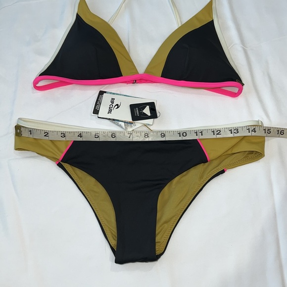 Rip Curl Hibiscus Heat Splice Tri Bikini Top & Cheeky Coverage Bikini Bottom, M - Picture 4 of 13